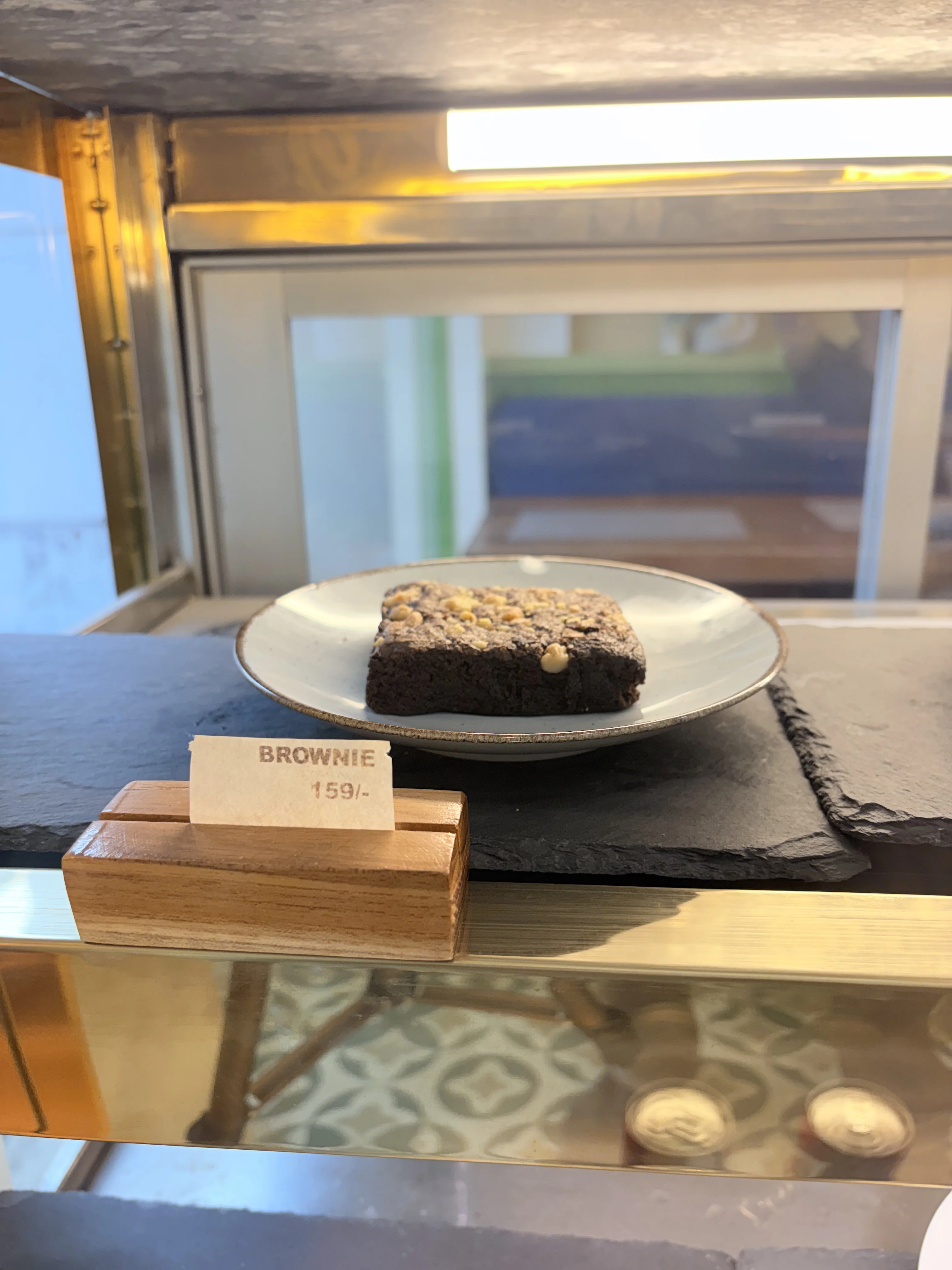 Cake display at Blu Turkey Cafe Delhi